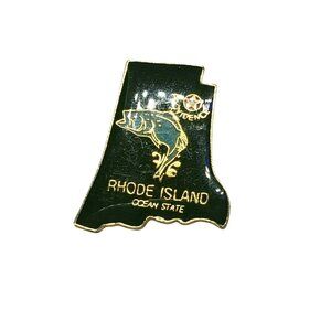 P.W.I.I Houston Texas & Providence Rhode Island Ocean State Laminated Pin Button